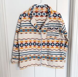 Bedhead Men's Pajamas Top sz S - 100% Cotton - Aztec Print